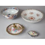 A Collection of 18th/19th Century Chinese Ceramics to Include Export Footed and Reeded Bowl, Imari