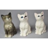 Three Beswick Seated Kittens
