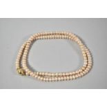 A Sting of Fresh Water Pearls with Silver Gilt Magnetic Clasp, 925