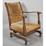 A Vintage Barley Twist Armchair for re-Upholstery