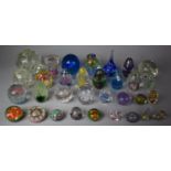 A Collection of Approx 32 Various Glass Paperweights