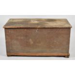 A Vintage Blanket Chest with Two Iron Carrying Handles and Inner Candle Box, 92cm wide (For