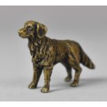 A Small Bronze Study of a Dog, 4.5cm Long