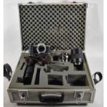 A Fitted En-gee Flight Case Containing Pentax ME Super 35mm Camera and Three Lenses