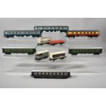 A Collection of Six OO Gauge Carriages and Four Goods Wagons