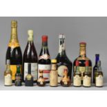 A Bottle of Veuve Clicquot Champagne, Drambuie, Benedictine, Wines and Collection of Miniatures