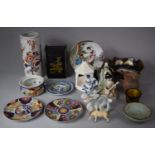 A Collection of Various Oriental Ceramics to Include Decorated Plates and Bowls, Animal, Dragon