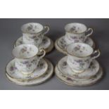 A Paragon Malandi Pattern Part Tea Set to comprise Four Cups, Four Saucer and Four Side Plates