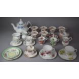 A Tray of Royal Albert Teawares to include Meadow Croft Teapot, Lady Carlisle Teacups, Memory Lane