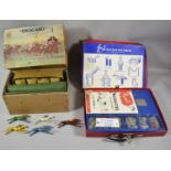 A Vintage Escalado Horse Racing Game and Vintage Magnastiks Building Toy