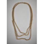 A 9ct Rose Gold Victorian Triple Chain Necklace, 31.4g