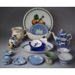 A Collection of Various Ceramics to include Five Pieces of Wedgwood Jasperware, Blue and White