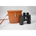 A Pair of Leather Cased King Binoculars, 12x50