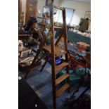 A Vintage Four Step Wooden Decorator's Stepladder