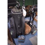 Two Golf Bags and a Rechargeable Golf Trolley (AF)