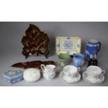 A Collection of Various Ceramics to include Wedgwood Jasperware Vases, Lidded Pots, Royal Albert