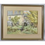 A Framed Geo Cooper Watercolour Depicting Sluice, 43cm wide