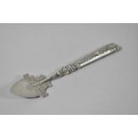 A Silver Preserve Spoon of Spade Form by AJB Birmingham 1910, 16g