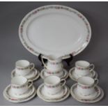 A Paragon Belinda Pattern Coffee Set to comprise Five Cans, Six Saucers, Six Side Plates, Milk Etc