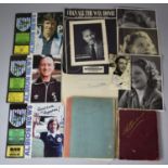 A Collection of Autograph Albums, Signed Photographs, Scrapbook and Football Programmes.