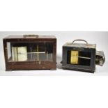 A Vintage Wooden Cased Barograph and Metal Cased Example for Restoration, Wooden Cased 31cm wide