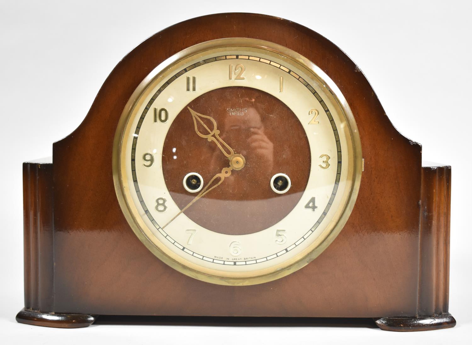 A Mid 20th Century Smiths Enfield Mantel Clock, 29cm wide
