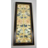 A Framed Oriental Silk Panel, 47cm high