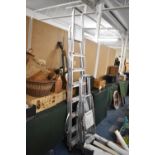 Three Various Aluminum Step Ladders