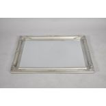 A Modern Framed Wall Mirror, 90cm x 64cm