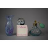 A Caithness Glass Perfume Atomiser, Boxed Caithness Paperweight and a Vase
