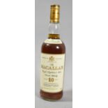 A Single Bottle of Highland Malt Scotch Whisky, The Macallan 10 Years Old, 75cl 40% vol