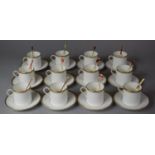 A Royal Worcester Gilt Coffee Set to comprise 12 Coffee Cans, 12 Saucers together with 12 Various