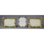 A Collection of Three Argento Sc Enamelled Photoframes with Swarovski Crystals