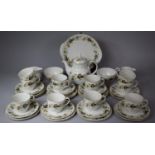 A Royal Doulton Larchmount Teaset to comprise 10 Cups, 11 Various Saucers, 11 Side Plates, 2