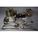 A Collection of Various Metawares to include Kings Pattern Handled Ladle, Goblets, Silver Plated