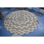 A Large Tutsi Woven Floor Mat from Rwanda, 184cm Diameter