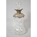 A Late 19th/Early 20th Century Scrooge Decanter with Silver Pierced Pourer, 26cm High