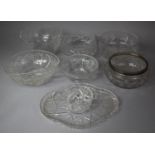A Collection of Various Cut Glass Bowls to include Stuart Etc