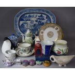 A Collection of Ceramics to Include Large Blue and White Meat Dish etc