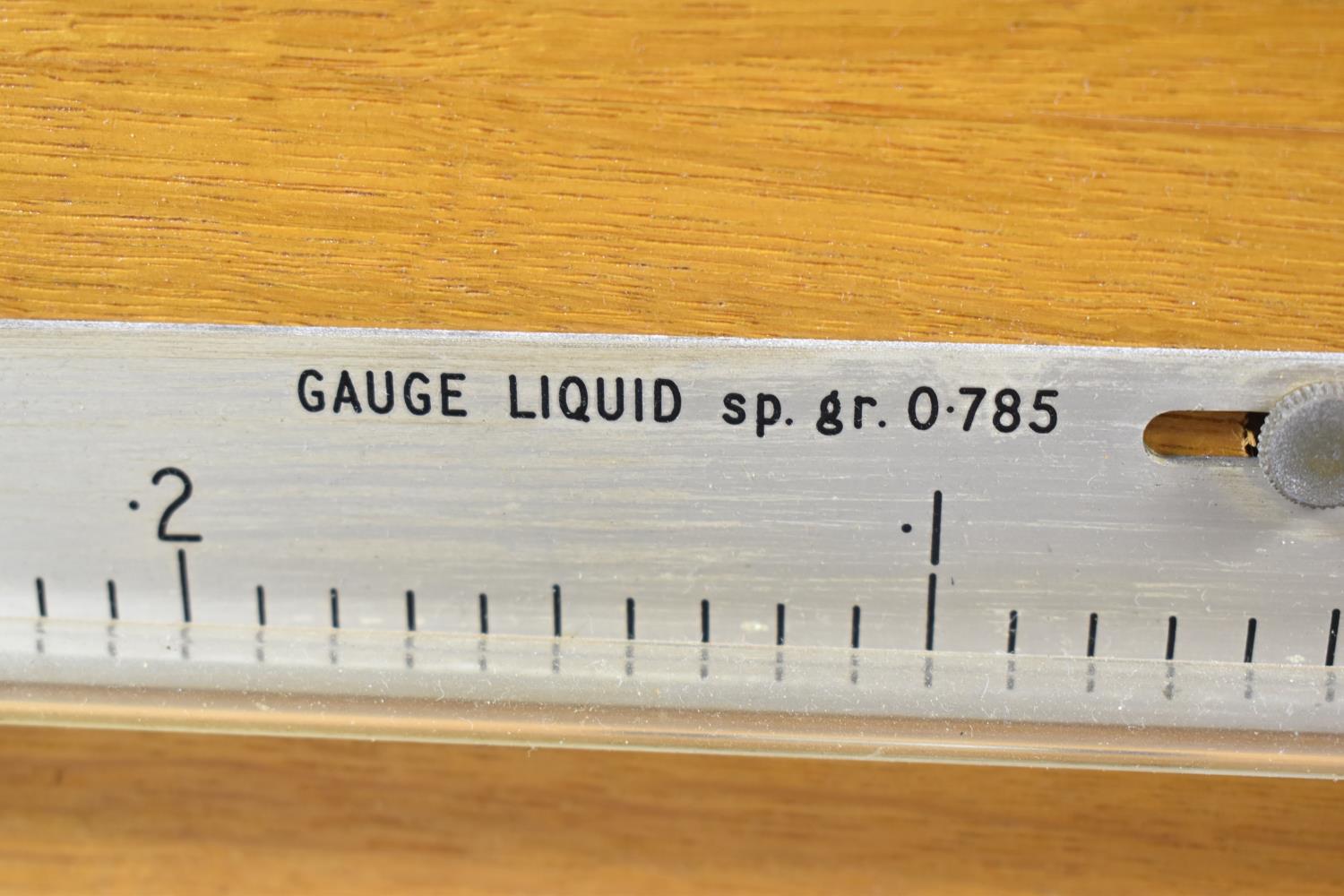 A Negretti and Zambra Spirit Level Gauge in Wooden Case, 56cm Wide - Image 5 of 5