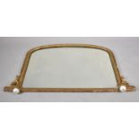 A Vintage Overmantle Mirror, Frame AF, 133cm wide