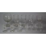 A Collection of 19th Century and Later Glasses to include Cordials, Sherries Etc