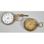 A Ladies Silver Pocket Watch and a Base Metal Example