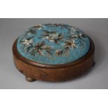 A Late 19th Century Beadwork Circular Footstool in Need of Restoration