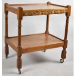 A Mid 20th Century Two Tier Trolley with Turned Supports, 64cm wide