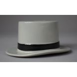 A Moss Bros Grey Top Hat Ornament, 11cm Long