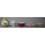 A Collection of 20th Century Chinese Ceramics to Include Lidded Ginger Jar, Various Bowls etc