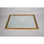 A Large Modern Rectangular Gilt Framed Wall Mirror, 112cm x 86cm