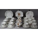A Collection of Various Part Tea Sets to Include Pheasant Pattern, Regency, Colclough
