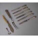 A Collection of Various Silver Handled and Mounted Cutlery